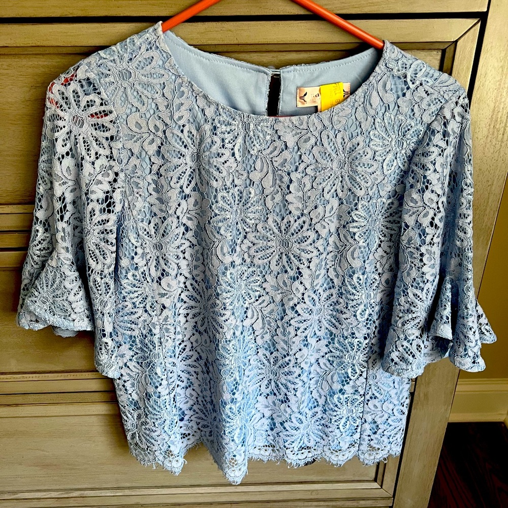 Blue Lace Top